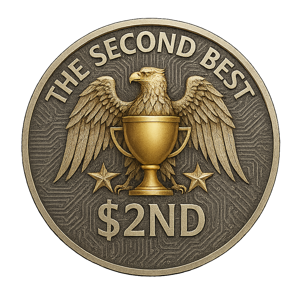The Second Best $2ND official eagle and trophy emblem